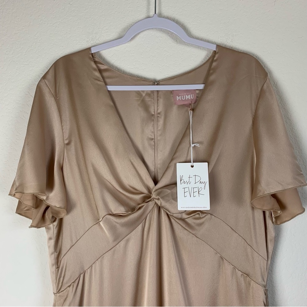 Show me your mumu Womens brown Rome twist maxi gown dress XXL - Picture 13 of 13